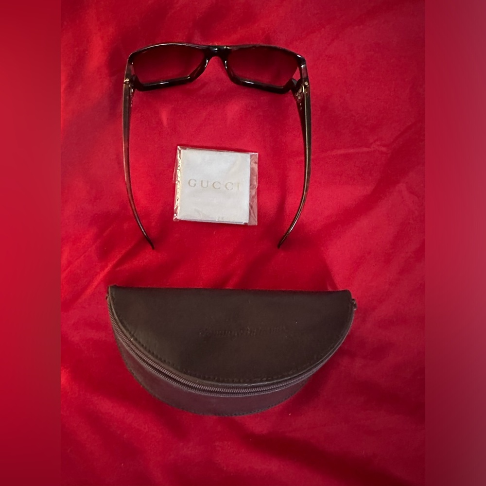 Gucci 2598 Brown Tortoise GG Logo Sunglasses size 57/17/30 - Picture 6 of 9